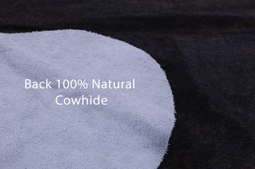 Dark Brindle Natural Cowhide Rug - Large 6'7