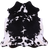 Black & White Natural Cowhide Rug - Large 6'6"H x 6'5"W