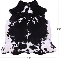 Thumbnail for Black & White Natural Cowhide Rug - Large 6'6