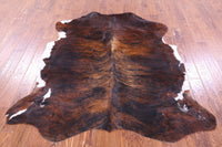 Thumbnail for Brindle Tricolor Natural Cowhide Rug - Large 6'5