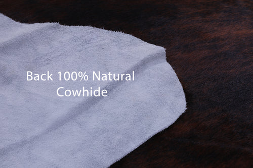 Dark Brindle Natural Cowhide Rug - Large 6'5
