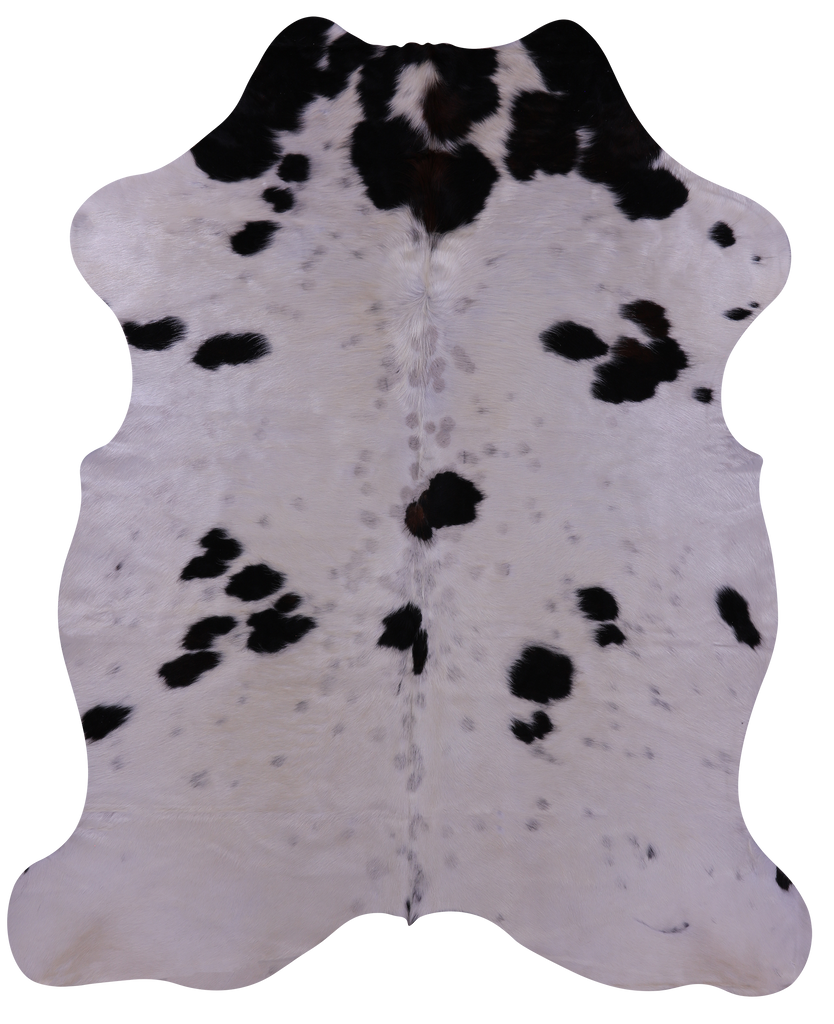 Black & White Natural Cowhide Rug - Large 6'5"H x 5'1"W
