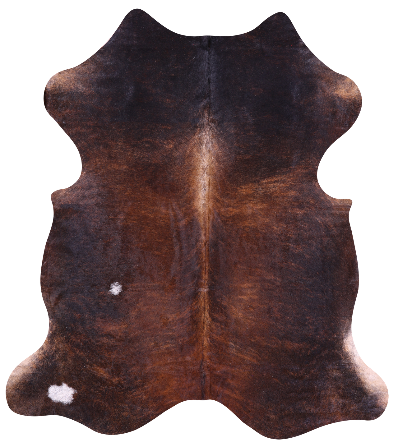 Brown Natural Cowhide Rug - XLarge 7'0"H x 6'1"W