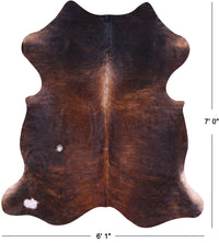 Thumbnail for Brown Natural Cowhide Rug - XLarge 7'0