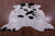 Black & White Natural Cowhide Rug - XLarge 7'1"H x 6'2"W