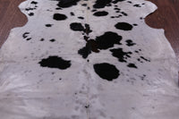 Thumbnail for Black & White Natural Cowhide Rug - XLarge 7'1