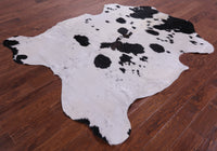 Thumbnail for Black & White Natural Cowhide Rug - XLarge 7'1