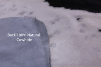 Thumbnail for Black & White Natural Cowhide Rug - XLarge 7'1