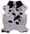 Black & White Natural Cowhide Rug - X-Large 7'1"H x 6'2"W