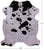 Black & White Natural Cowhide Rug - X-Large 7'1"H x 6'2"W