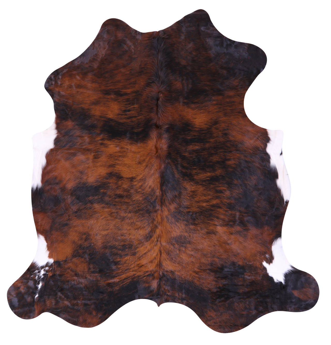 Tricolor Natural Cowhide Rug - Large 6'8"H x 6'4"W