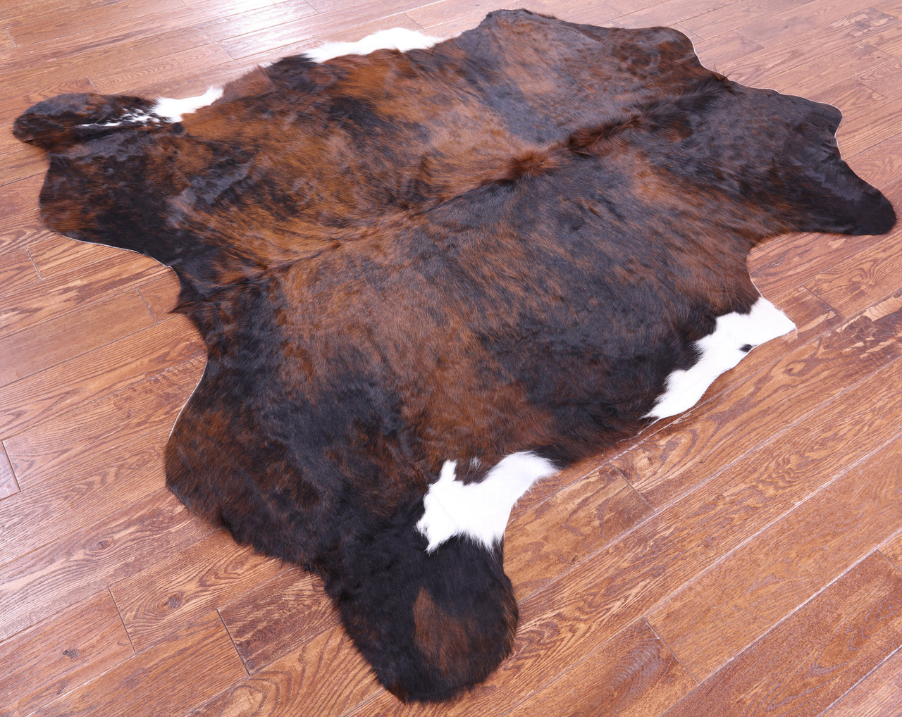 Tricolor Natural Cowhide Rug - Large 6'8"H x 6'4"W