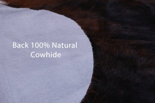 Tricolor Natural Cowhide Rug - Large 6'8