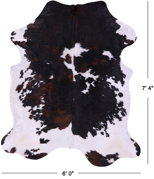 Tricolor Natural Cowhide Rug - X-Large 7'4