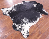 Thumbnail for Salt & Pepper Black & White Natural Cowhide Rug - XLarge 7'2