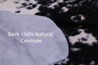 Thumbnail for Salt & Pepper Black & White Natural Cowhide Rug - XLarge 7'2