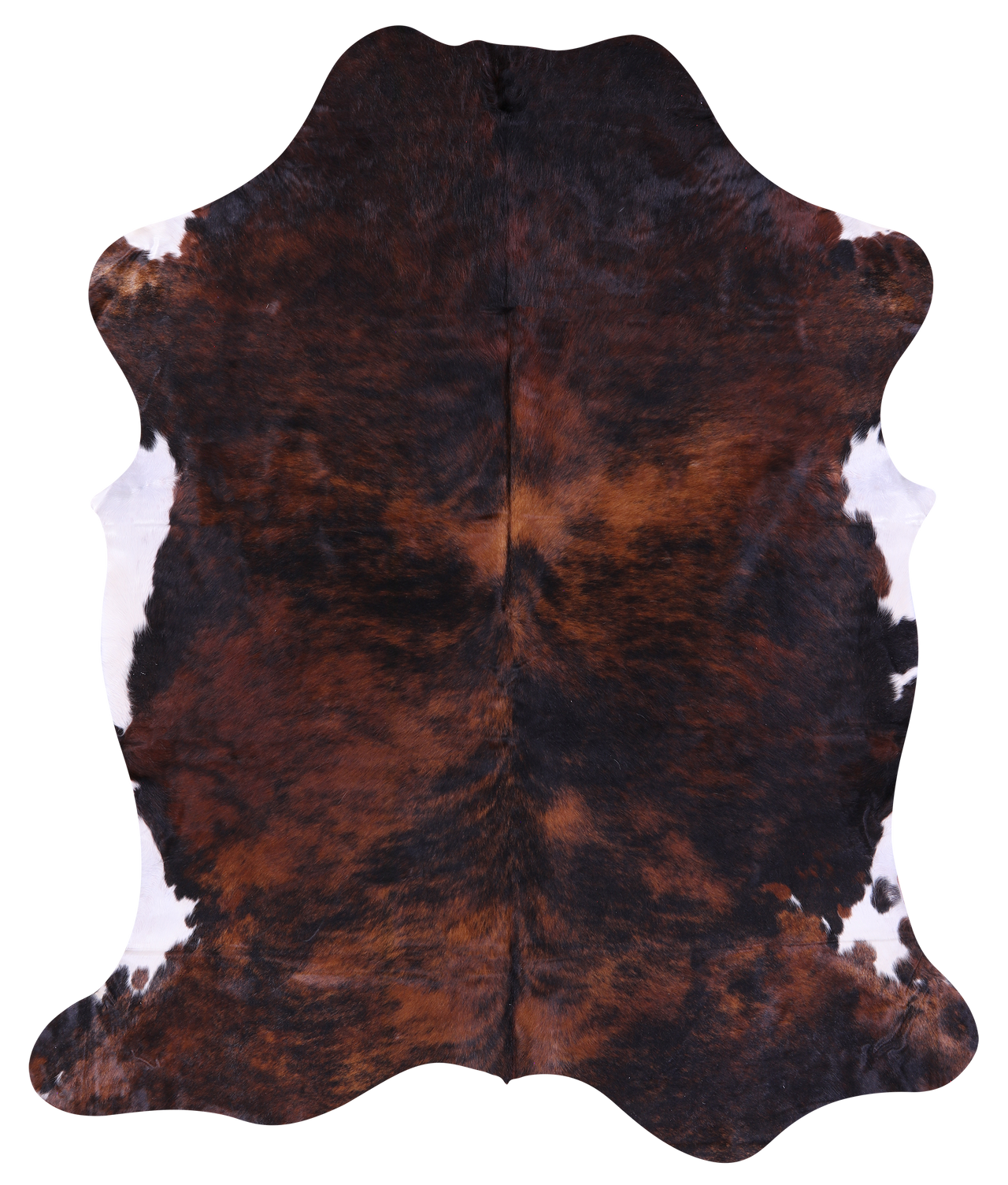 Tricolor Natural Cowhide Rug - XLarge 7'2"H x 5'11"W