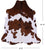 Brown & White Natural Cowhide Rug - Large 6'11"H x 6'0"W