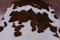 Thumbnail for Brown & White Natural Cowhide Rug - Large 6'11