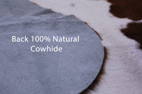 Thumbnail for Brown & White Natural Cowhide Rug - Large 6'11