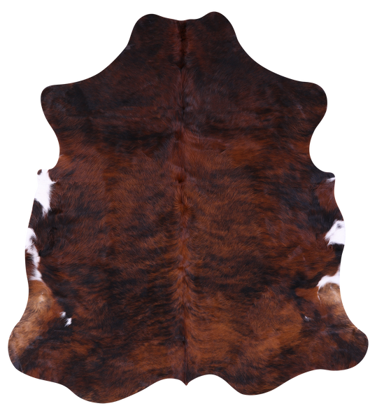 Brindle Brown Natural Cowhide Rug - Large 6'5"H x 5'10"W