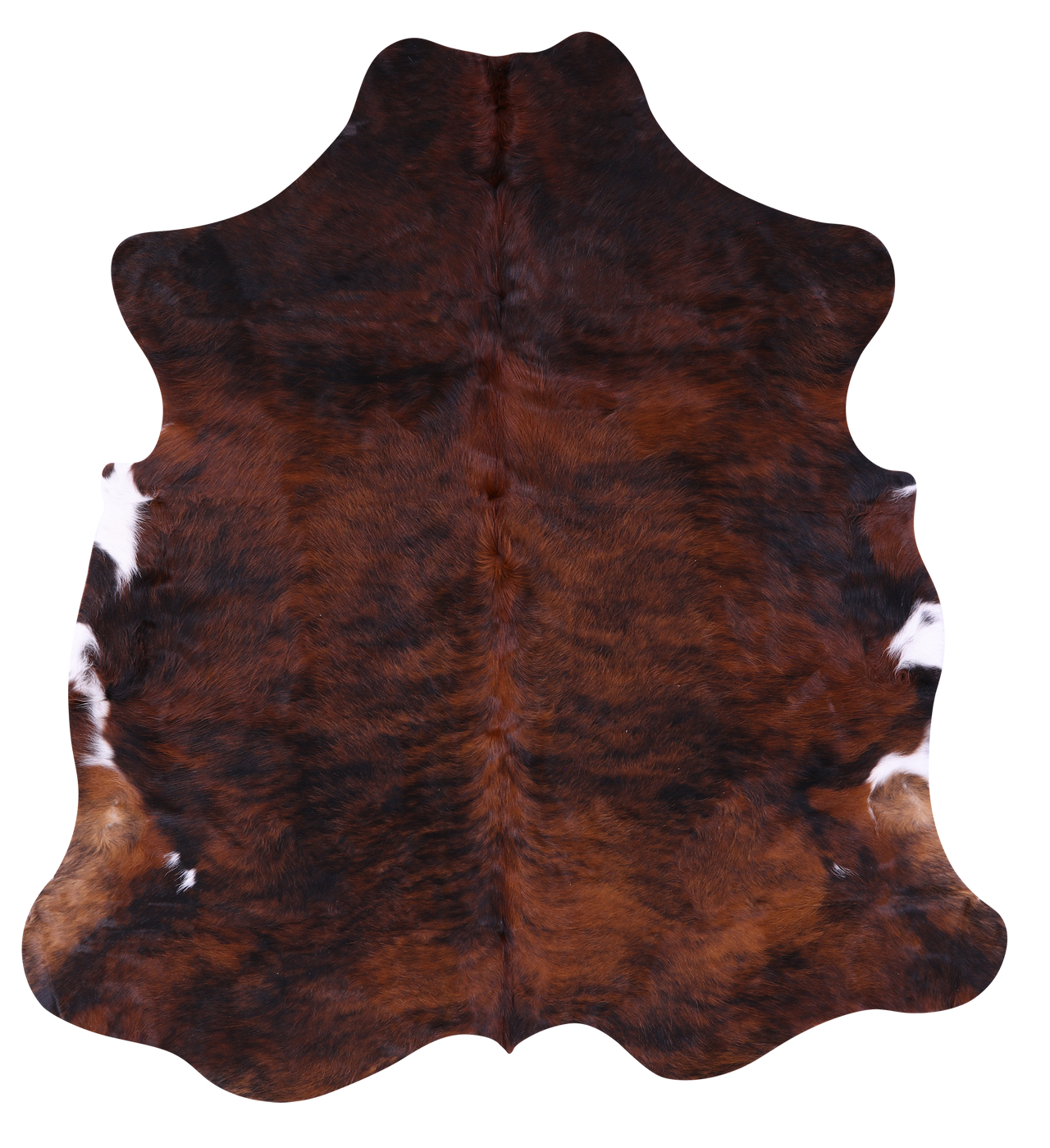 Brindle Brown Natural Cowhide Rug - Large 6'5"H x 5'10"W