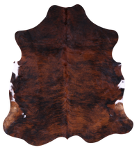 Thumbnail for Brindle Brown Natural Cowhide Rug - Large 6'5