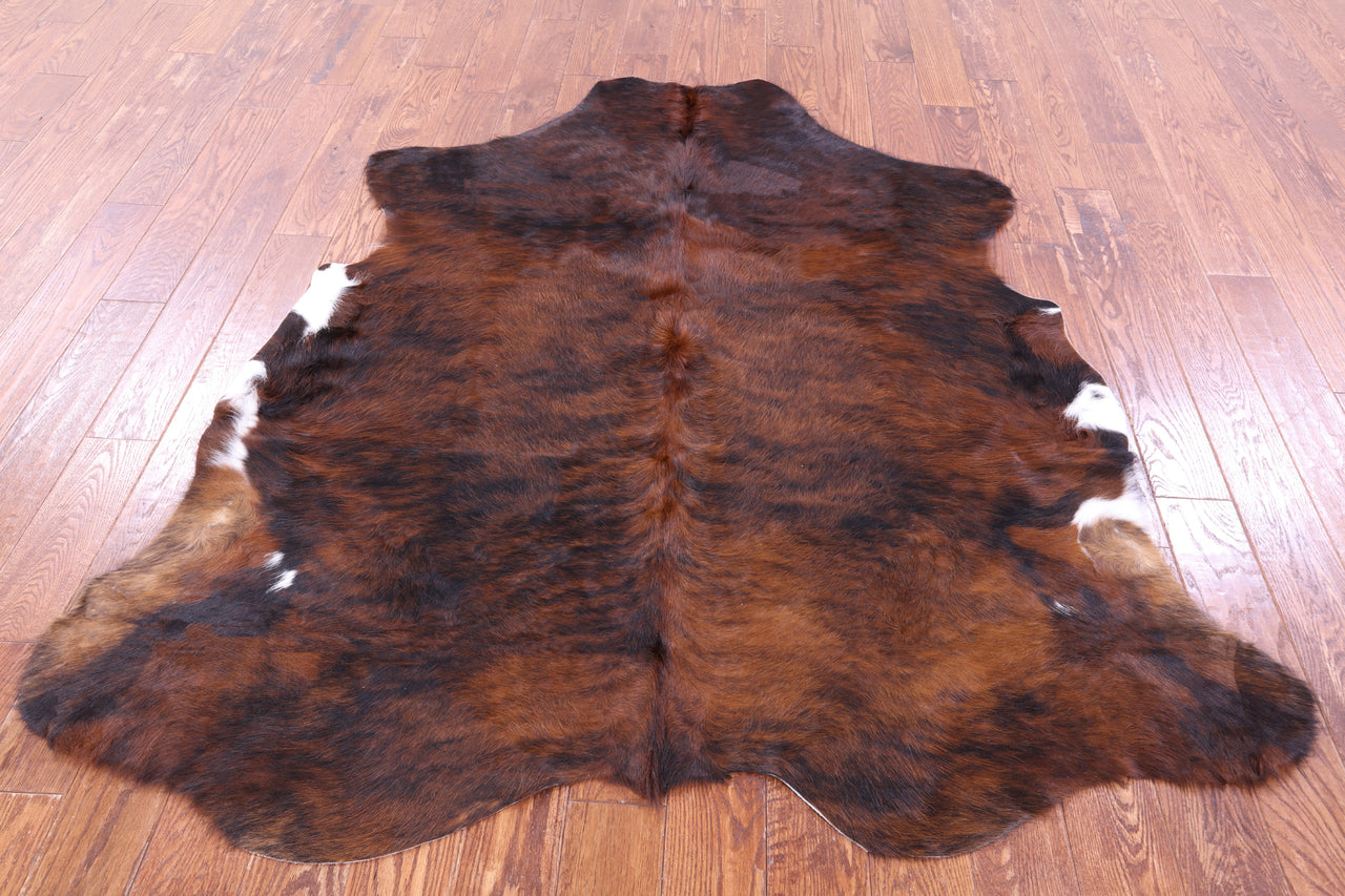 Brindle Brown Natural Cowhide Rug - Large 6'5"H x 5'10"W