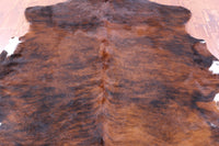 Thumbnail for Brindle Brown Natural Cowhide Rug - Large 6'5