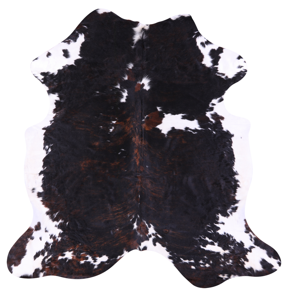 Tricolor Natural Cowhide Rug - X-Large 7'0"H x 6'7"W