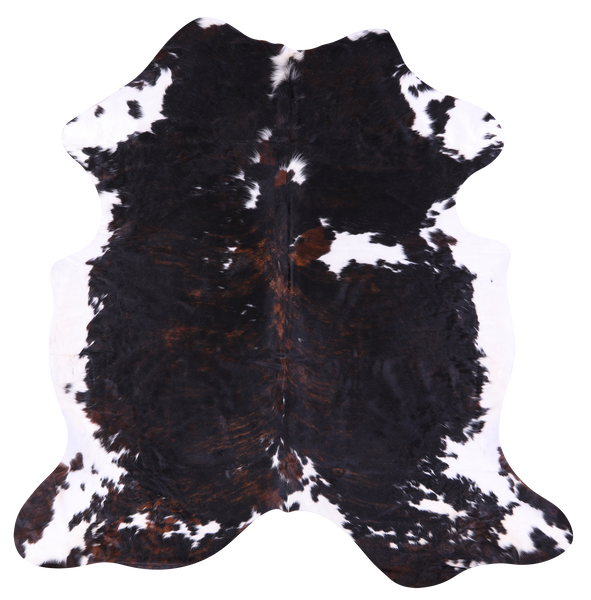 Tricolor Natural Cowhide Rug - XLarge 7'0"H x 6'7"W