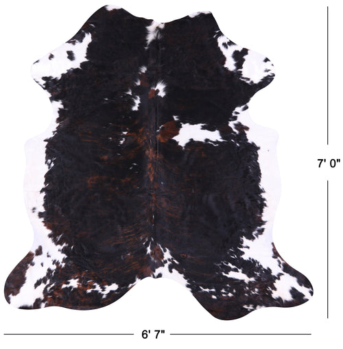 Tricolor Natural Cowhide Rug - X-Large 7'0