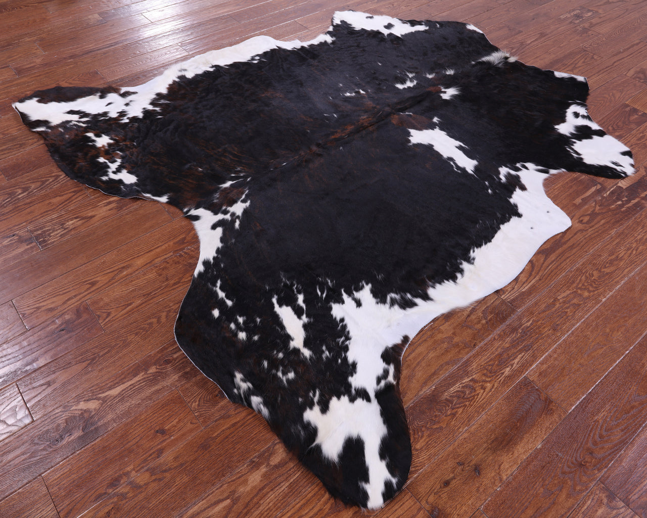 Tricolor Natural Cowhide Rug - XLarge 7'0"H x 6'7"W