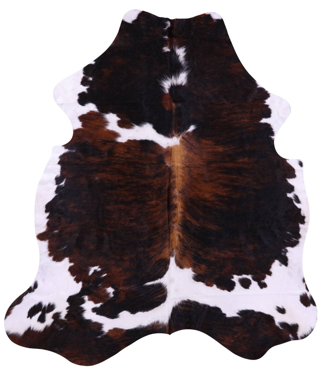 Tricolor Natural Cowhide Rug - Large 6'6"H x 5'10"W