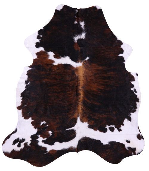 Tricolor Natural Cowhide Rug - Large 6'6