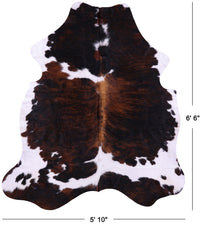 Thumbnail for Tricolor Natural Cowhide Rug - Large 6'6