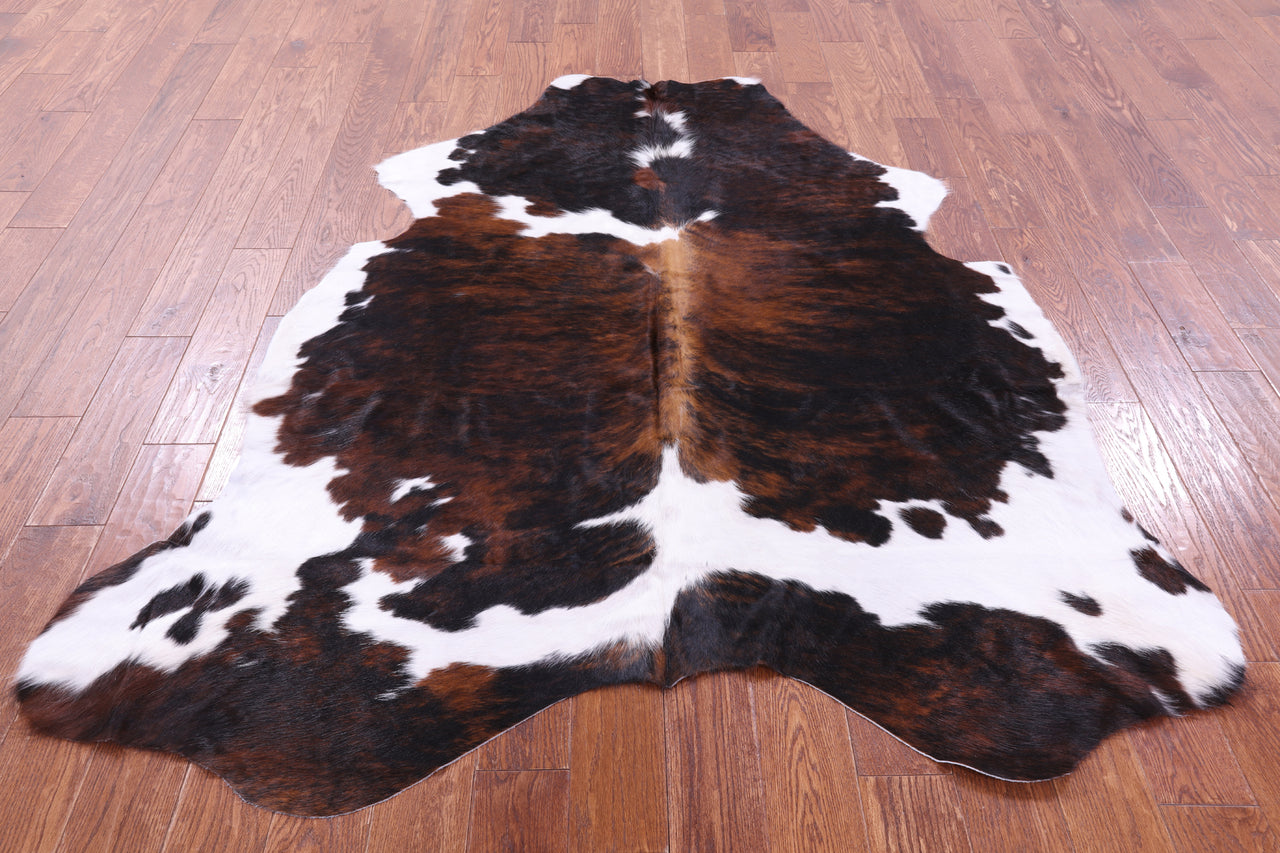 Tricolor Natural Cowhide Rug - Large 6'6"H x 5'10"W