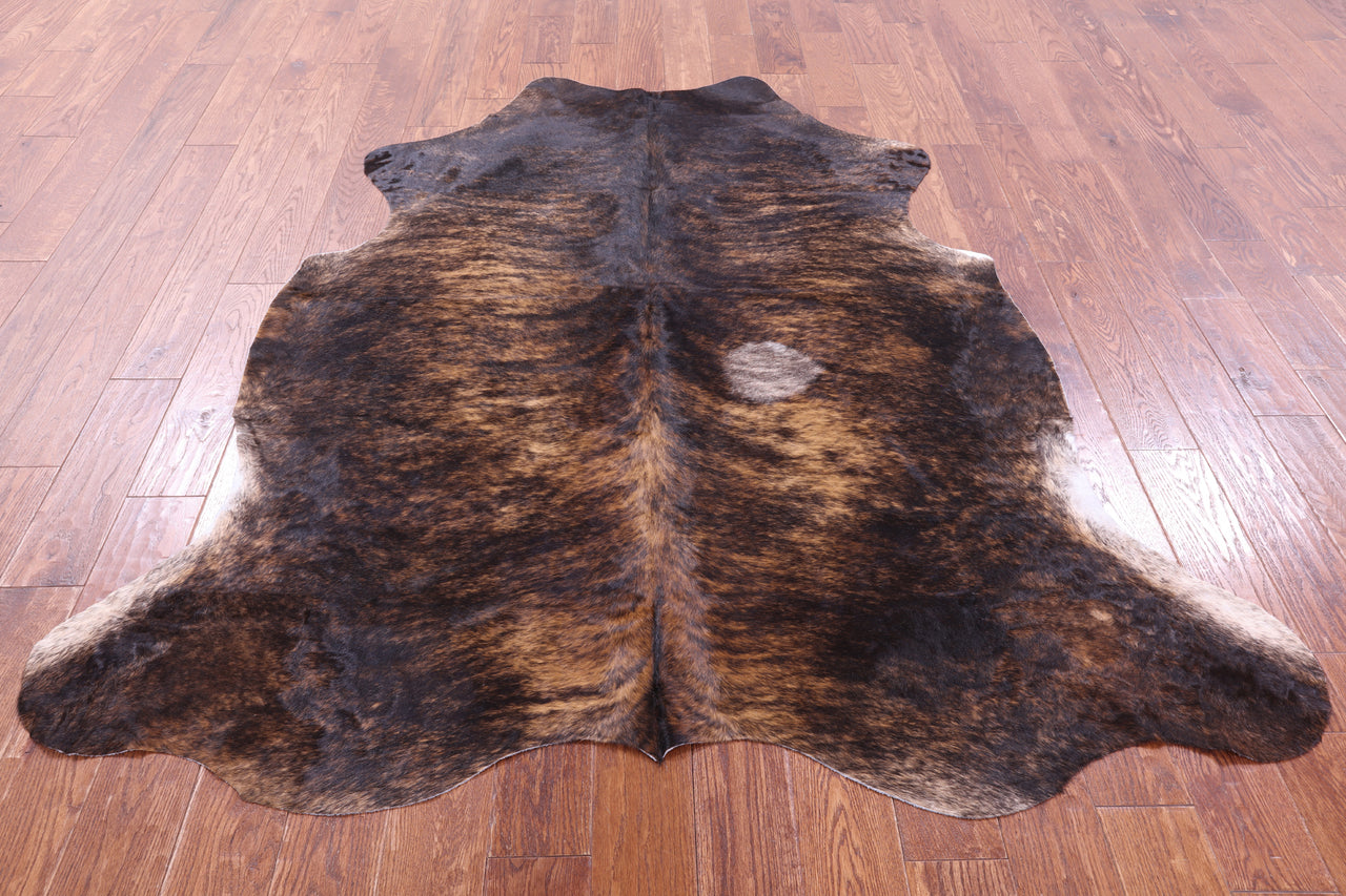 Brindle Natural Cowhide Rug - Large 6'10"H x 5'11"W