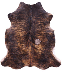 Thumbnail for Brindle Natural Cowhide Rug - Large 6'10