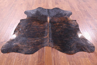 Thumbnail for Brindle Brown Natural Cowhide Rug - Medium 5'11