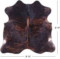 Thumbnail for Brindle Brown Natural Cowhide Rug - Medium 5'11