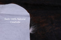 Thumbnail for Tricolor Natural Cowhide Rug - Medium 6'0