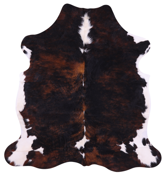 Tricolor Natural Cowhide Rug - Medium 6'0"H x 5'7"W