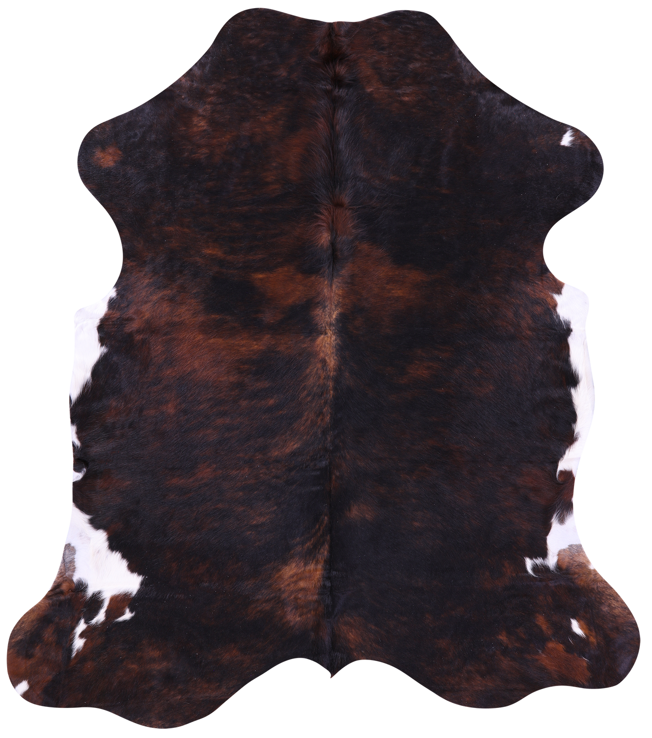 Tricolor Natural Cowhide Rug - Large 6'9"H x 5'11"W