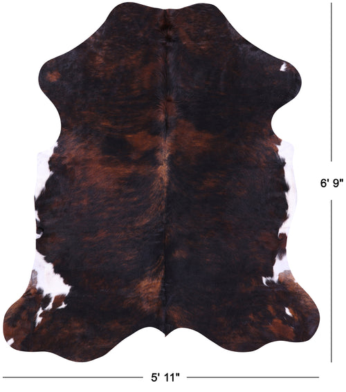 Tricolor Natural Cowhide Rug - Large 6'9