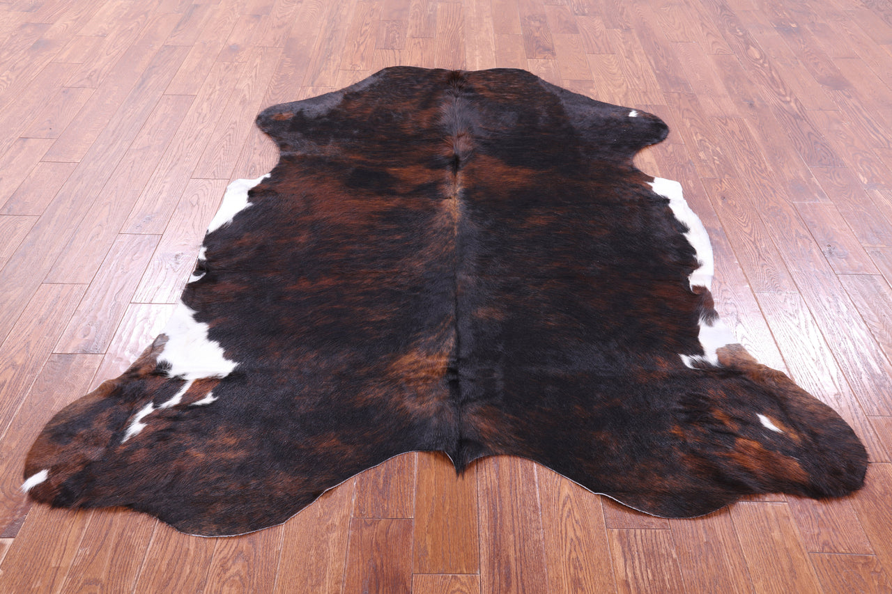 Tricolor Natural Cowhide Rug - Large 6'9"H x 5'11"W