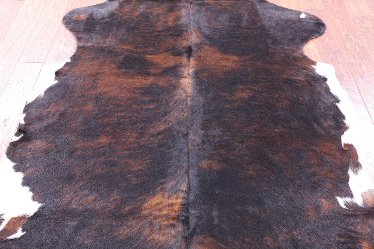 Tricolor Natural Cowhide Rug - Large 6'9"H x 5'11"W