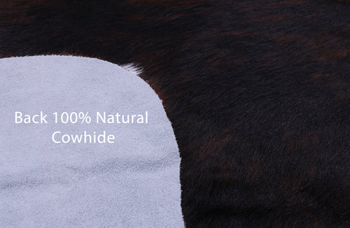 Tricolor Natural Cowhide Rug - Large 6'9