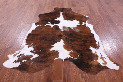 Tricolor Natural Cowhide Rug - Large 6'10