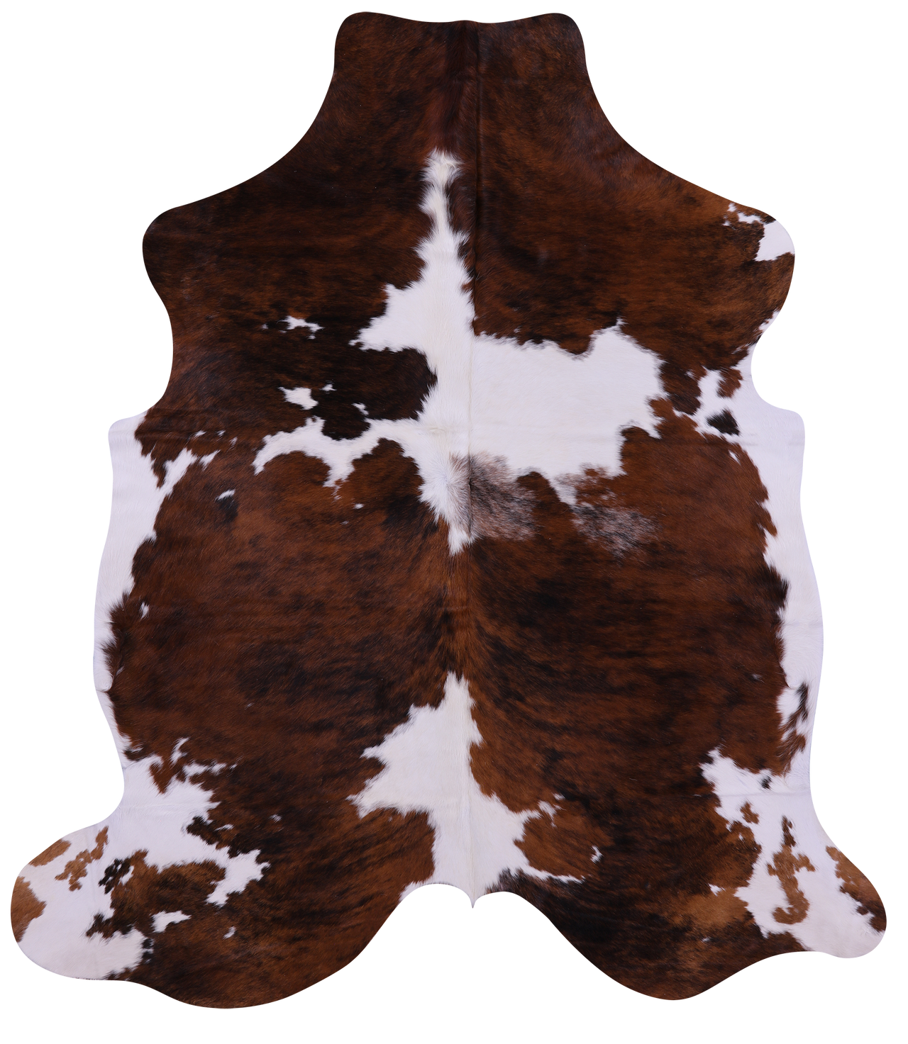 Tricolor Natural Cowhide Rug - Large 6'10"H x 6'0"W